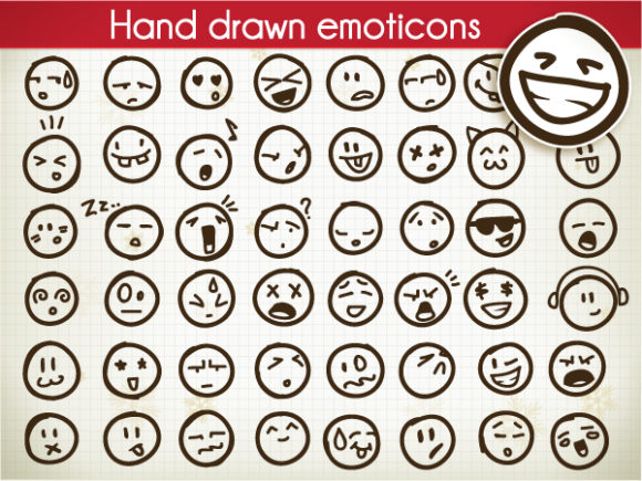 White, Emoticons Vector Design Set Of Vector Emoticons 1