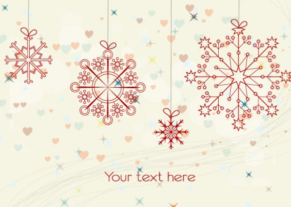 Snowflake, Background Vector Art Vector Winter Background With Abstract Snowflakes 1