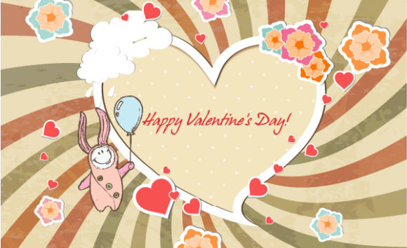 Lovely Love Vector Artwork: Valentines Day Vector Artwork Background 1