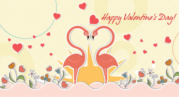 Love, Birds Vector Illustration Vector Birds In Love 1