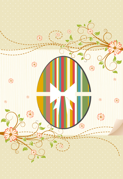 New Egg Vector Graphic: Vector Graphic Easter Background With Egg 1