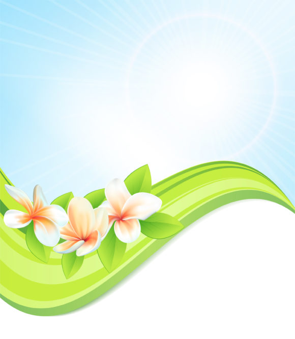 Stunning Floral Vector Artwork: Spring Floral Background Vector Artwork Illustration 1