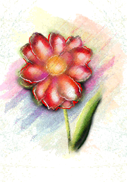 Vector, Background, Illustration, Vintage-2 Vector Artwork Watercolor Floral Background Vector Illustration 1