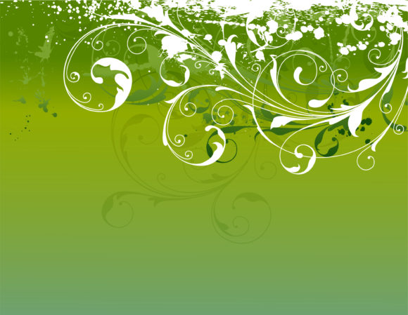 Striking Grunge Vector: Grunge Floral Background Vector Illustration 1
