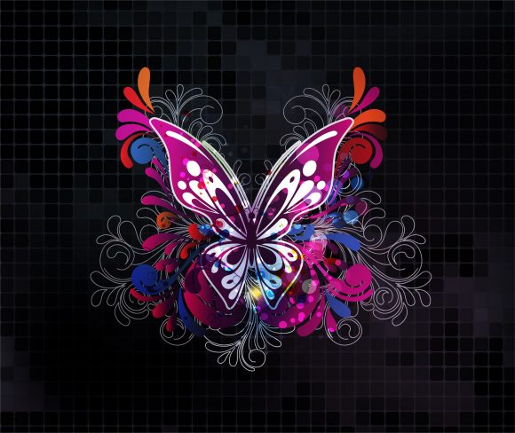 Vector Vector Vector Abstract Background With Butterfly 1