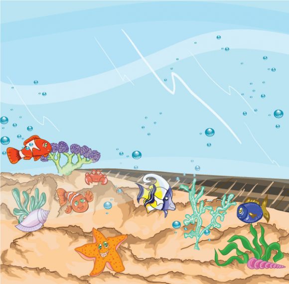 Special Crab Vector Image: Cartoon Aquarium Vector Image Illustration 1
