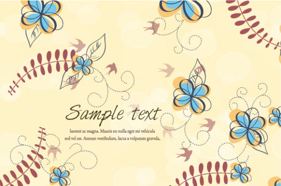 New Spring Vector Image: Colorful Floral Vector Image Background 1