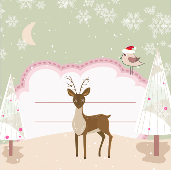 Christmas Vector Graphic Vector Christmas Greeting Card 1