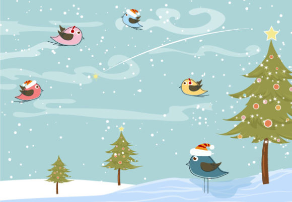 Amazing Creative Vector Artwork: Vector Artwork Christmas Greeting Card 1
