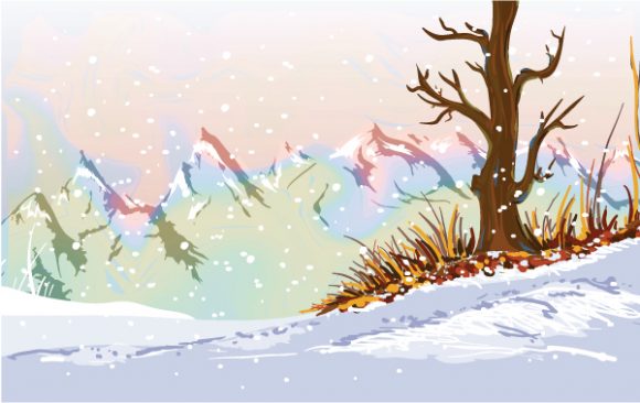 Special Background Vector Image: Winter Background Vector Image Illustration 1