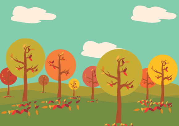 Vector, Editors-picks-seasonal, Trees, Illustration Vector Abstract Trees Vector Illustration 1