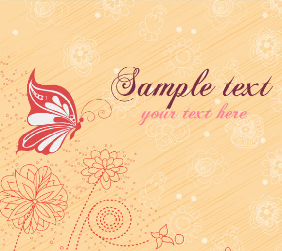 With, Butterfly Vector Art Butterfly With Floral Vector Illustration 1