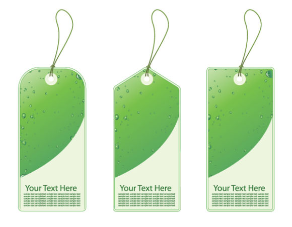 Download Shopping Vector: Green Shopping Tags 1