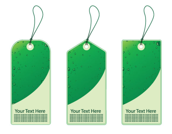 With, Tags Eps Vector Three Vector Eco Shopping Tags With Bubbles 1