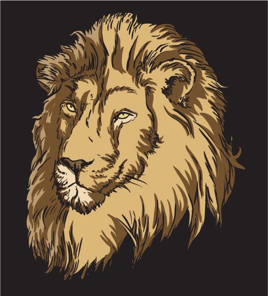 Raging, With, Lion, Old Vector Art Vector T-shirt Design With Lion 1