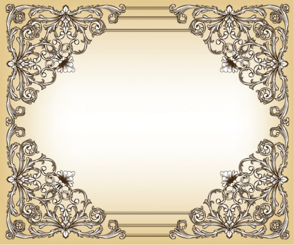 Illustration Eps Vector Baroque Floral Frame Vector Illustration 1