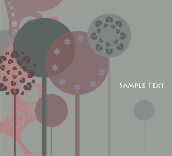 With Vector Image Vector Background With Abstract Trees 1