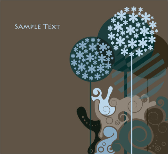 Special With Vector Art: Vector Art Background With Abstract Trees 1