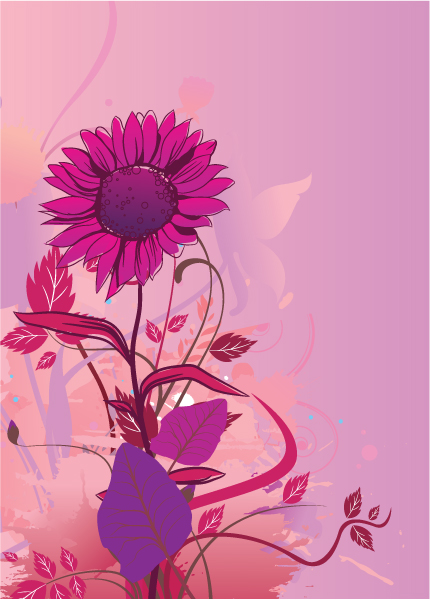Grunge, Background Vector Artwork Vector Grunge Background With Floral 1