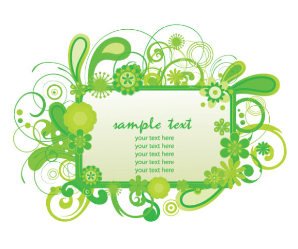 Unique Frame Vector Artwork: Spring Floral Frame Vector Artwork Illustration 1