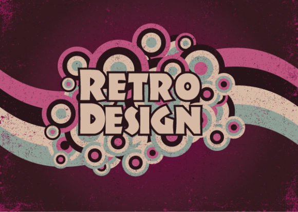 Special Retro Vector: Vector Retro Poster With Circles 1