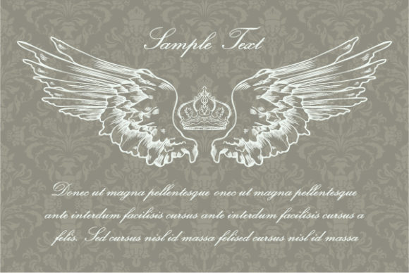 Wings Vector Vector Vintage Background With Wings 1