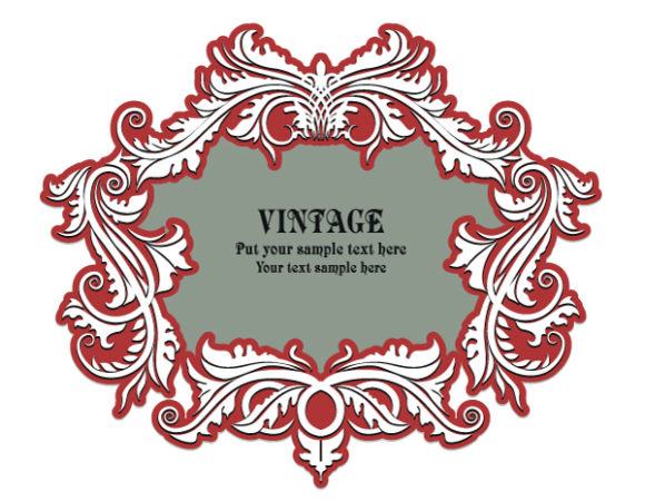 With, Space, Floral-3, Frame, For Vector Design Vintage Floral Frame With Space For Text 1