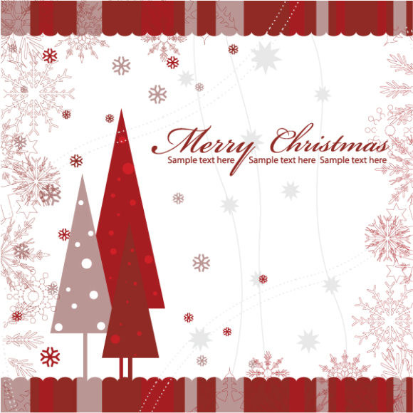 Brilliant Card Vector Background: Christmas Greeting Card 1
