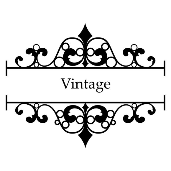 Wrought Vector Image Vector Vintage Wrought Iron Frame 1