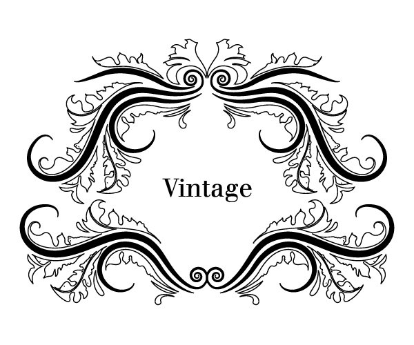 And, White, Floral, Creative, Of, Black, Frame, Vintage Eps Vector ...