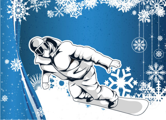 Snowboarder, Male Vector Graphic Vector Snowboarder 1