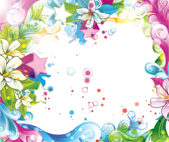 Amazing Floral Vector Graphic: Colorful Floral Background Vector Graphic Illustration 1
