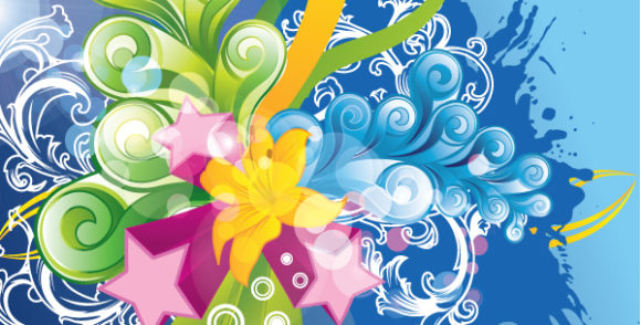 Colorful, Illustration Eps Vector Colorful Floral Background Vector Illustration 1