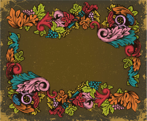 New Vector Eps Vector: Grunge Floral Background Eps Vector Illustration 1
