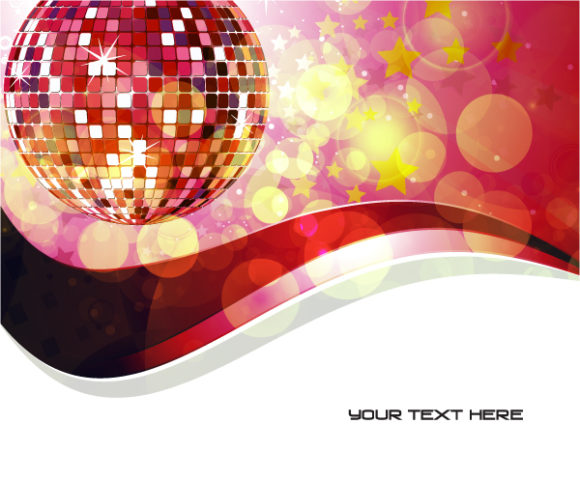 Music Vector Background Vector Music Background With Discoball 1
