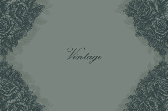 Exciting Vector Vector Image: Vector Image Vintage Floral Background With Roses 1