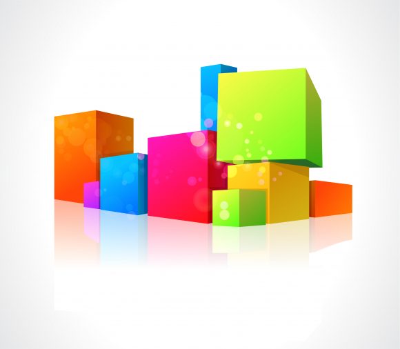Smashing With Vector Graphic: Vector Graphic Abstract Illustration With Colorful Boxes 1