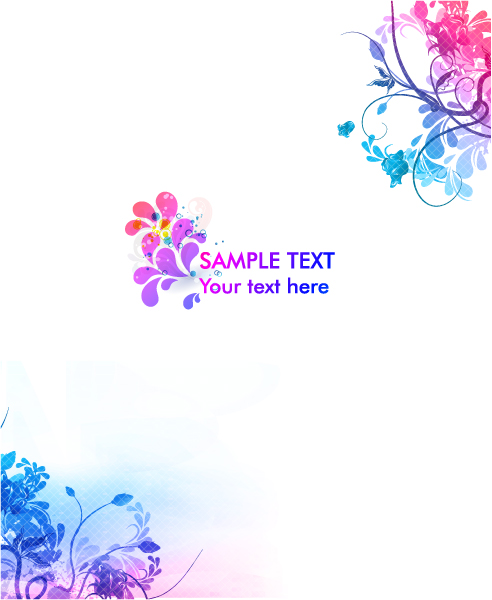 Vector, Floral Vector Graphic Vector Colorful Floral Background 1