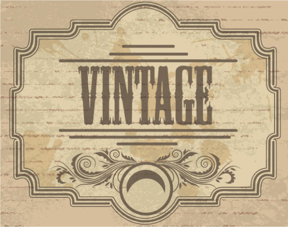 Gorgeous Vintage Vector: Grunge Vintage Label Vector Illustration 1