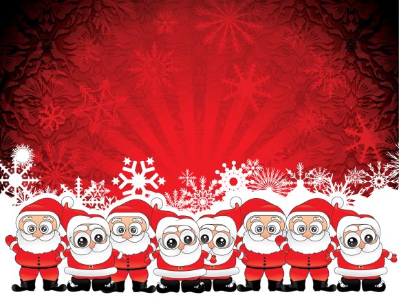 Santa Vector Background: Vector Background Christmas Background With Santa 1