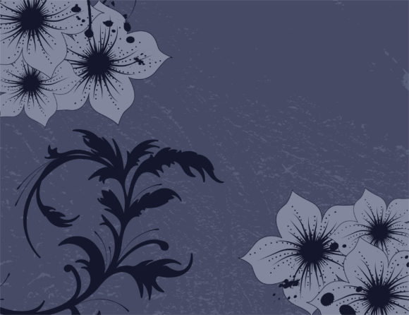 Grunge, Illustration Vector Art Grunge Floral Background Vector Illustration 1