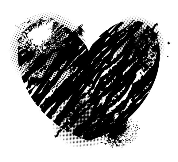 Buy Vector Vector Graphic: Vector Graphic Grunge Heart Valentine Illustration 1