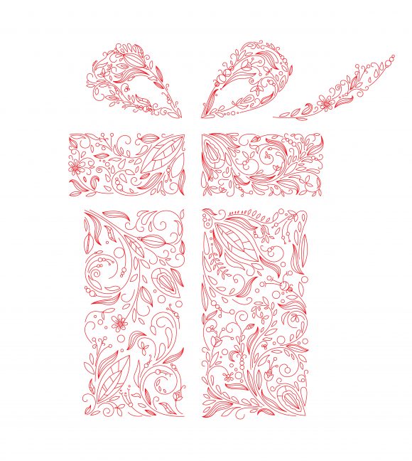 Made Vector Design Vector Gift Box Made Of Floral 1