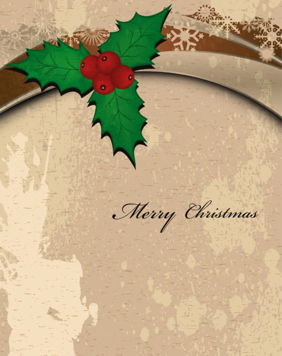 Card Eps Vector Vector Grunge Christmas Greeting Card 1