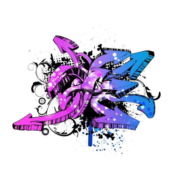 Astounding Illustration Vector Background: Colorful Grunge 3d Arrows Vector Background Illustration 1