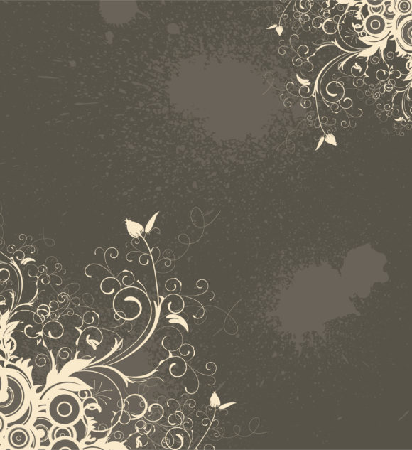 Background, Vector Vector Background Grunge Floral Background Vector Illustration 1