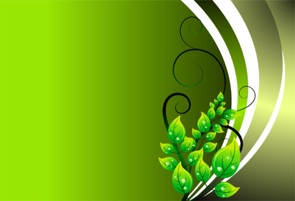 Green Eps Vector Green Floral Background Vector Illustration 1