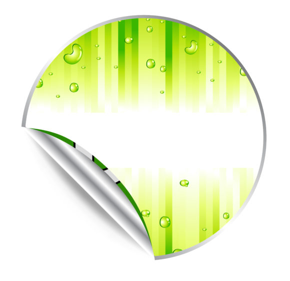 Brilliant Abstract-2 Vector Background: Green Sticker Vector Background Illustration 1
