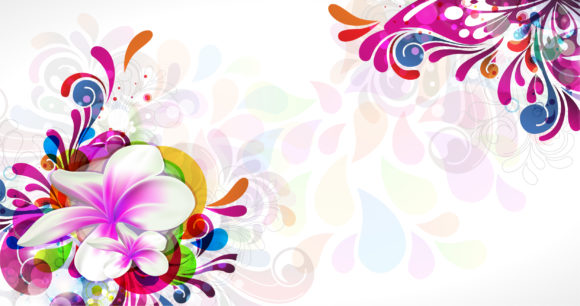 Illustration Vector Design Colorful Floral Background Vector Illustration 1