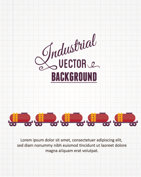 Trendy With Vector Art: Vector Art Illustration With Industrial Elements 1